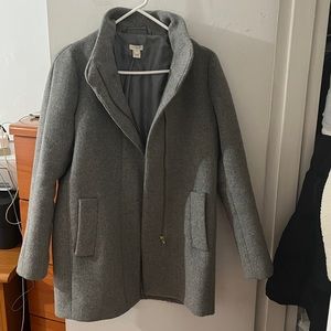 J CREW City Coat Size 2 in Heather Grey/Graphite